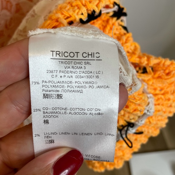 Final Sale-Tricot chic XXL Top blouse swim cover lined plus - Picture 7 of 10